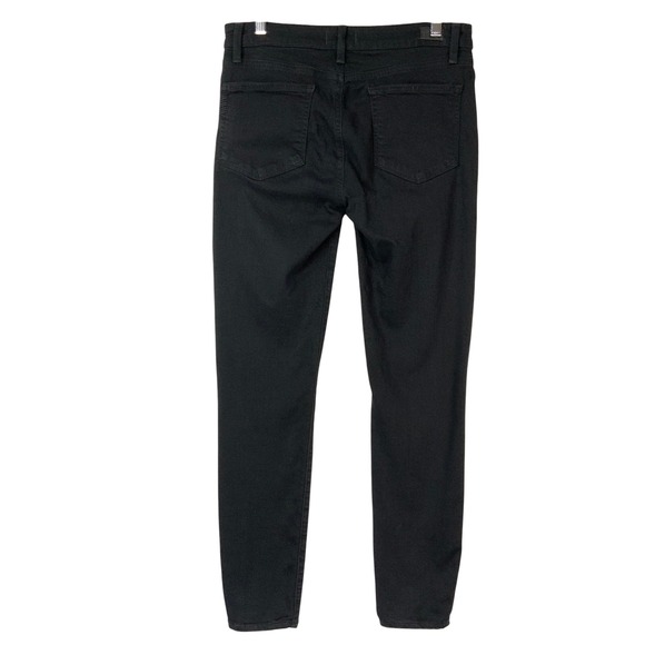 PAIGE Denim - Paige Verdugo Ultra Skinny Black Jeans 30 Zip Button Fly Mid Rise Stretch Denim